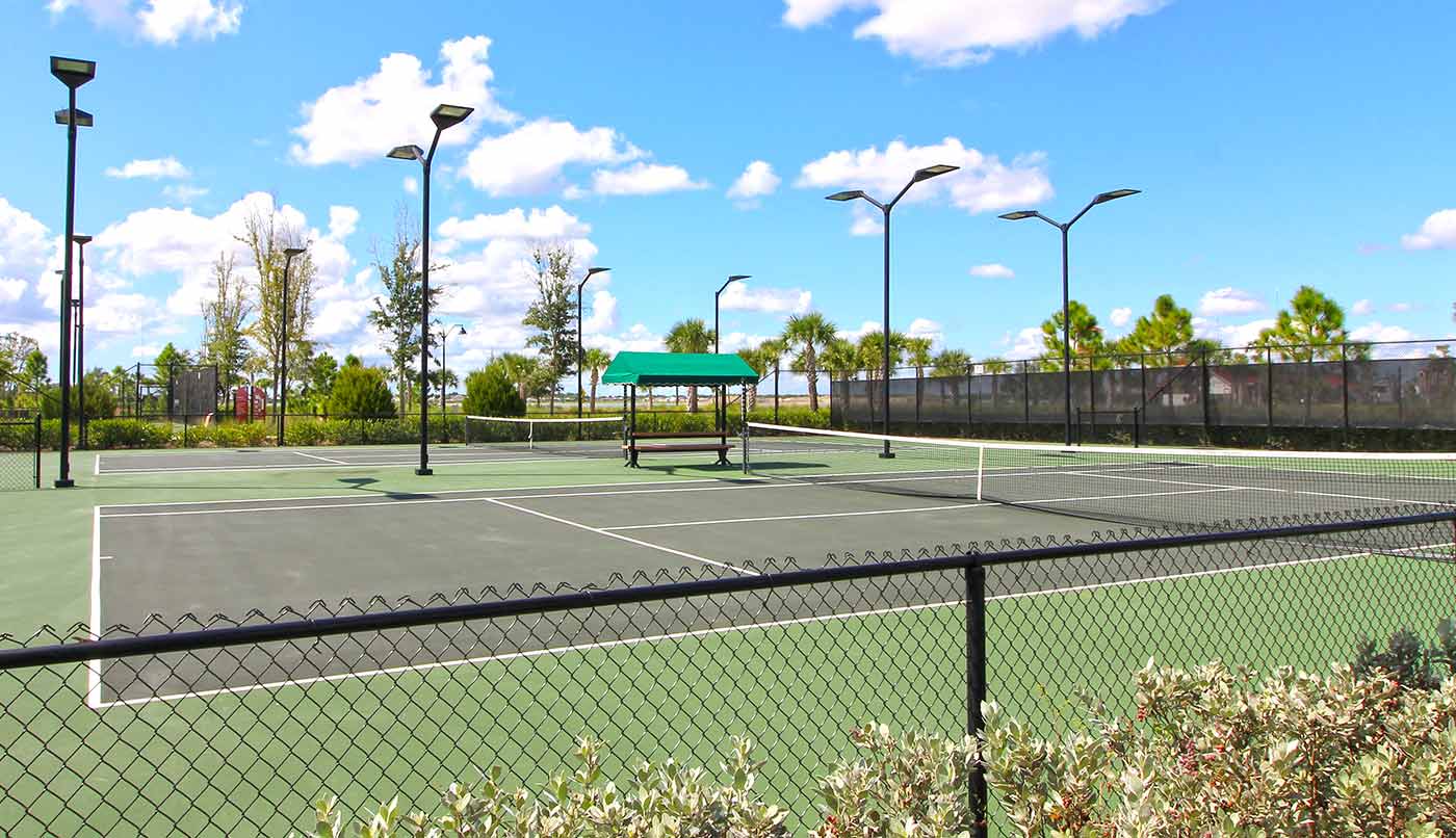Lighted Tennis Courts in Babcock Ranch