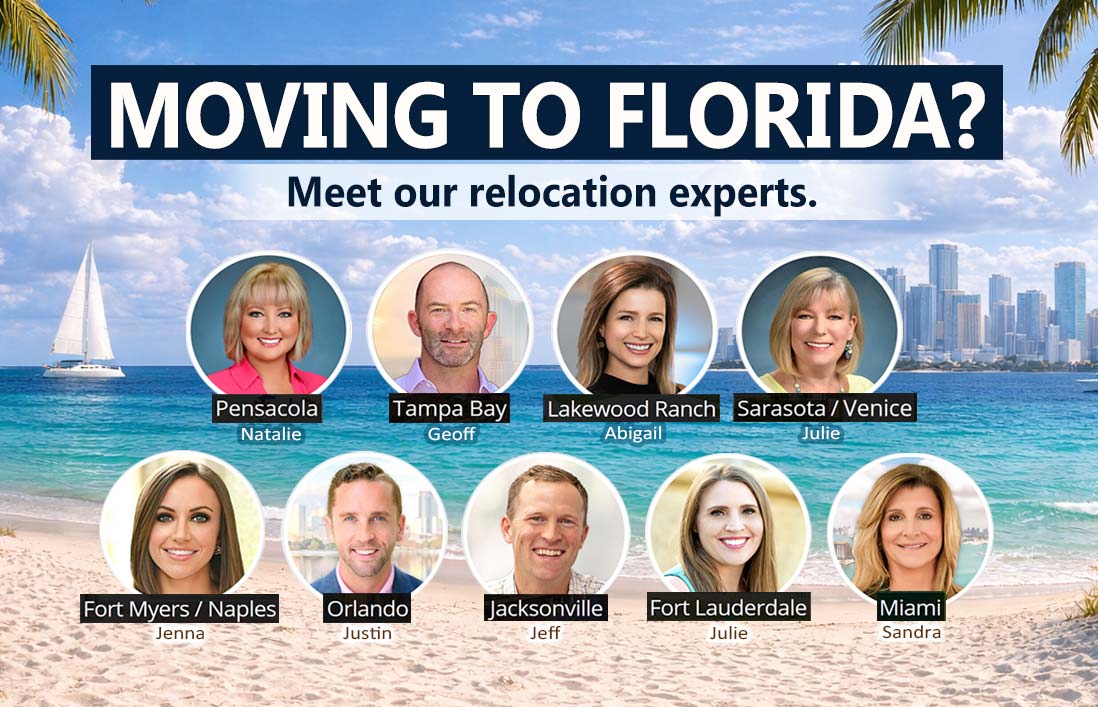 Click to view the names and pictures of our Florida relocation experts and the markets they serve.