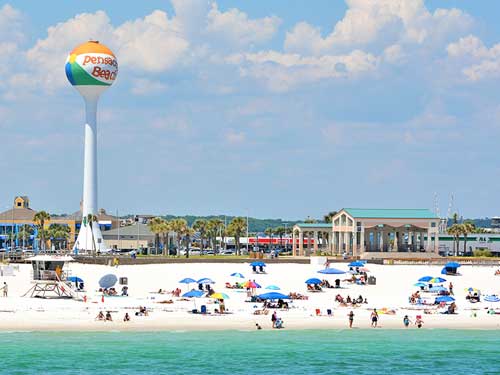 Pensacola beach tower on a sunny day