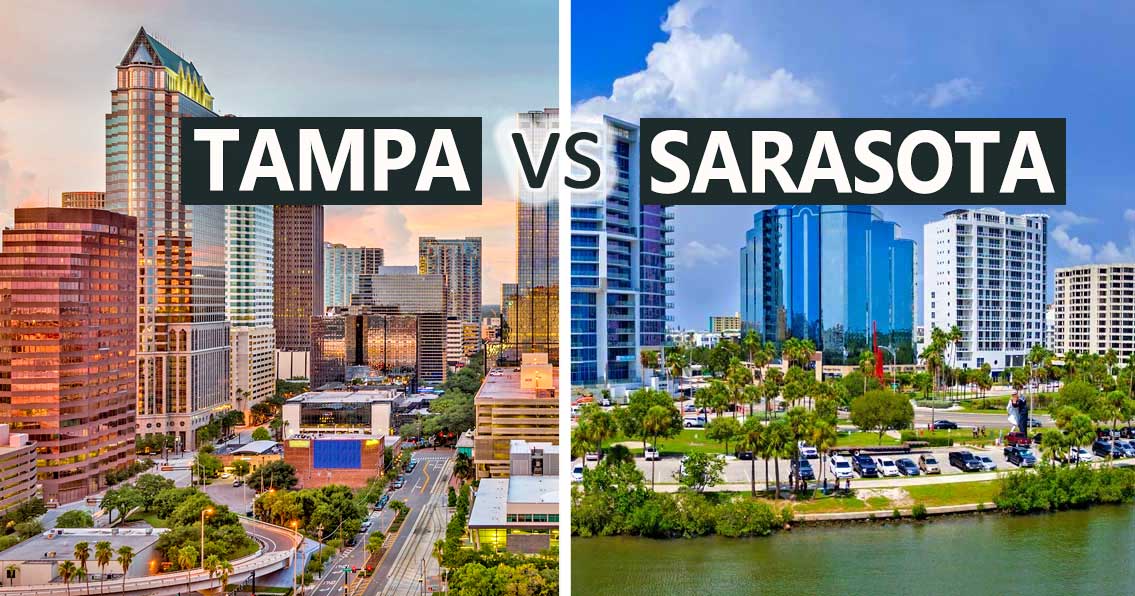 Tampa vs Sarasota skyline images